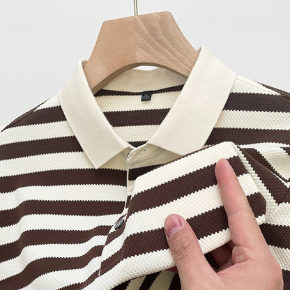 Herrestribet poloshirt – kortærmet