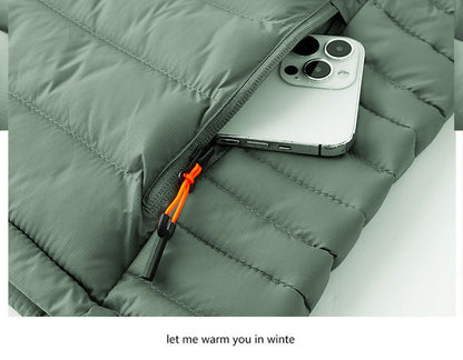 Stribet Hætte-Quiltet Jakke