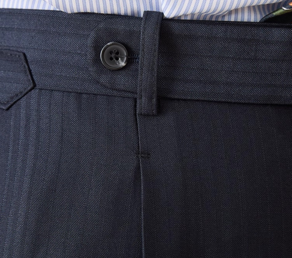 Stribede High-Waist Jakkebukser