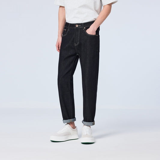 Løse Straight Cropped-jeans