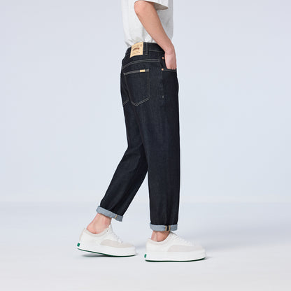 Løse Straight Cropped-jeans