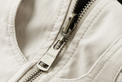 Vendbar bomuldsvest med lommer