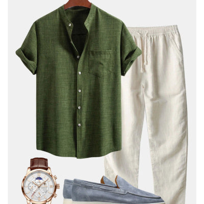 Kortærmet Skjorte & Bukse Sæt