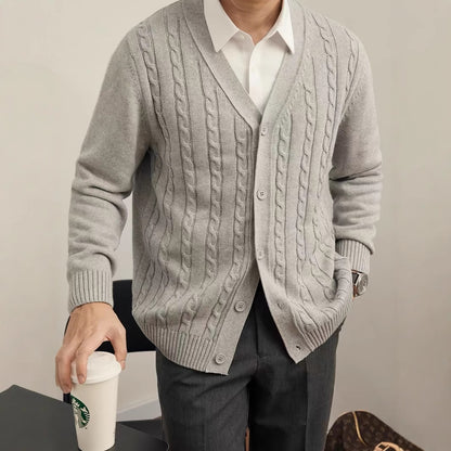 Strikket cardigan-pullover