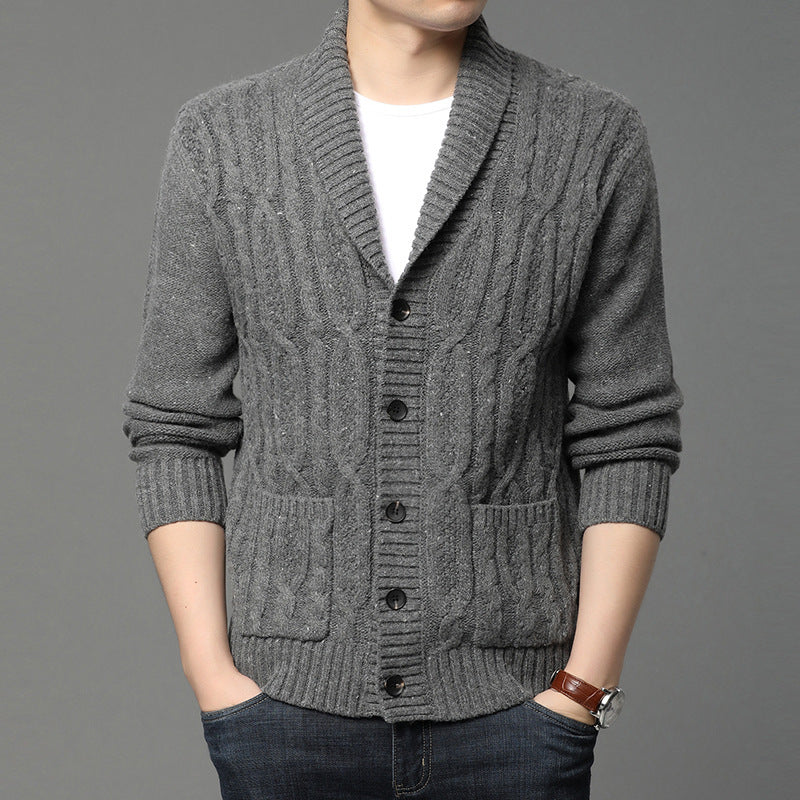 Jacquard-strikket cardigan