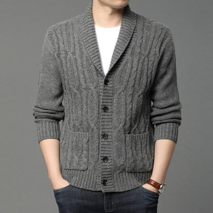 Jacquard-strikket cardigan