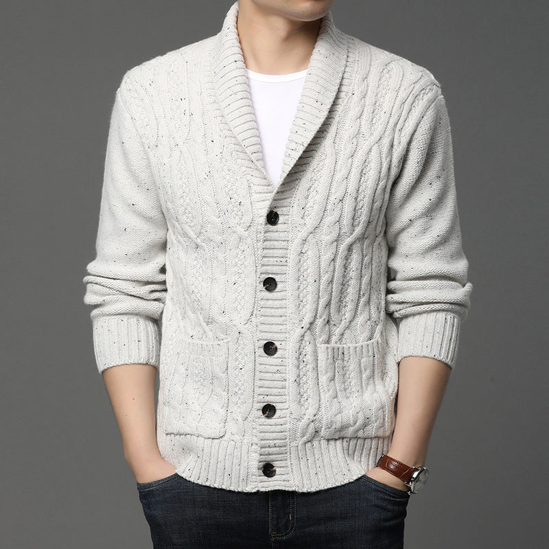 Jacquard-strikket cardigan