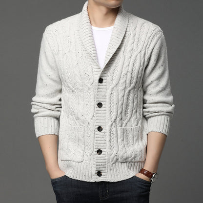 Jacquard-strikket cardigan