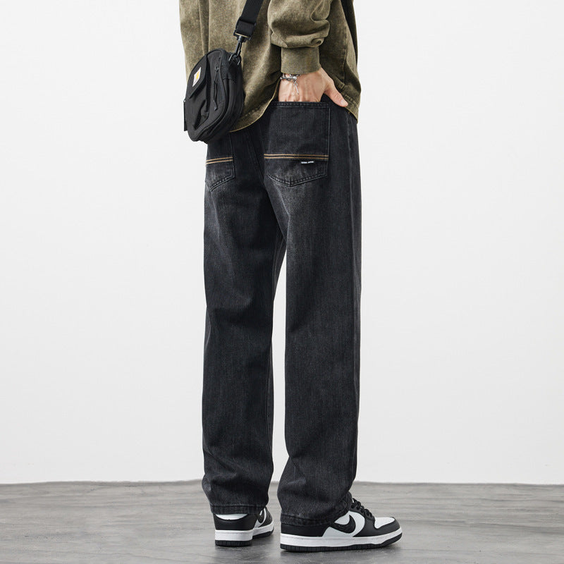 Retro jeans med lige ben