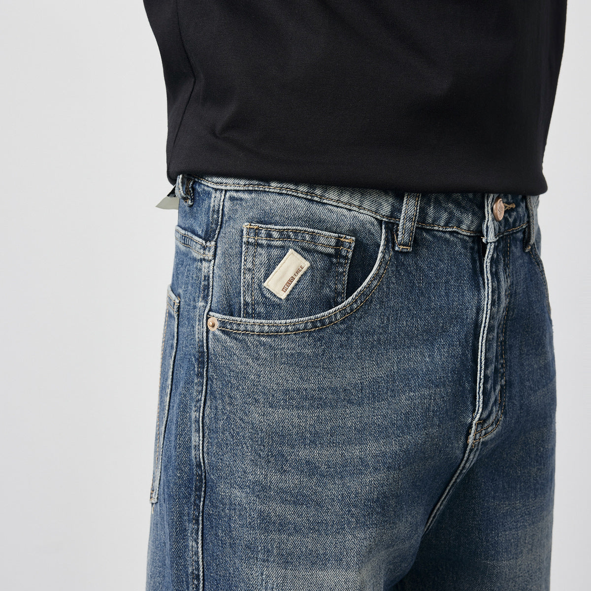 Lige Vasket Denim-jeans